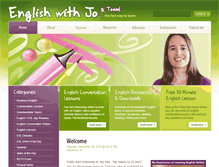 Tablet Screenshot of englishwithjo.com